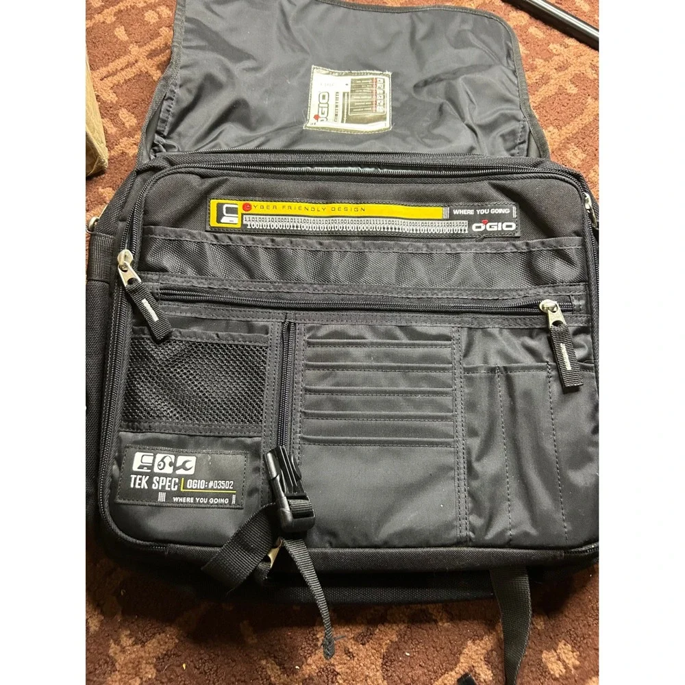 Ogio Tek Spec Messenger Bag Black Laptop Briefcase Cyber‎ Friendly 03502